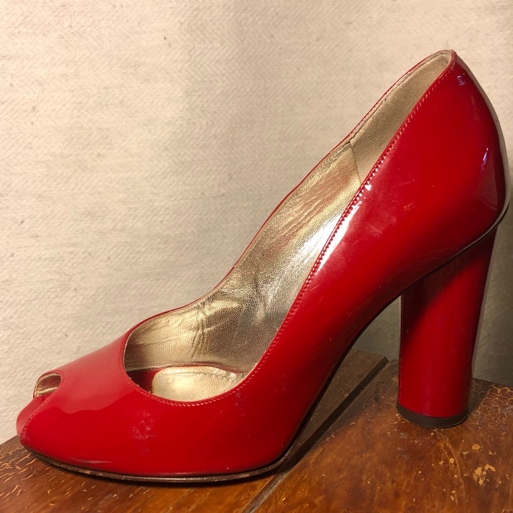 Dolce & Gabbana Cherry Red Patent Leather Heels